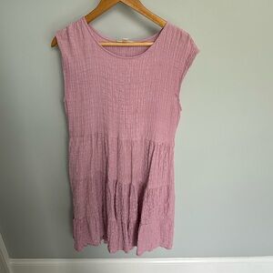 Petal Pink Textured Swing Dress size S